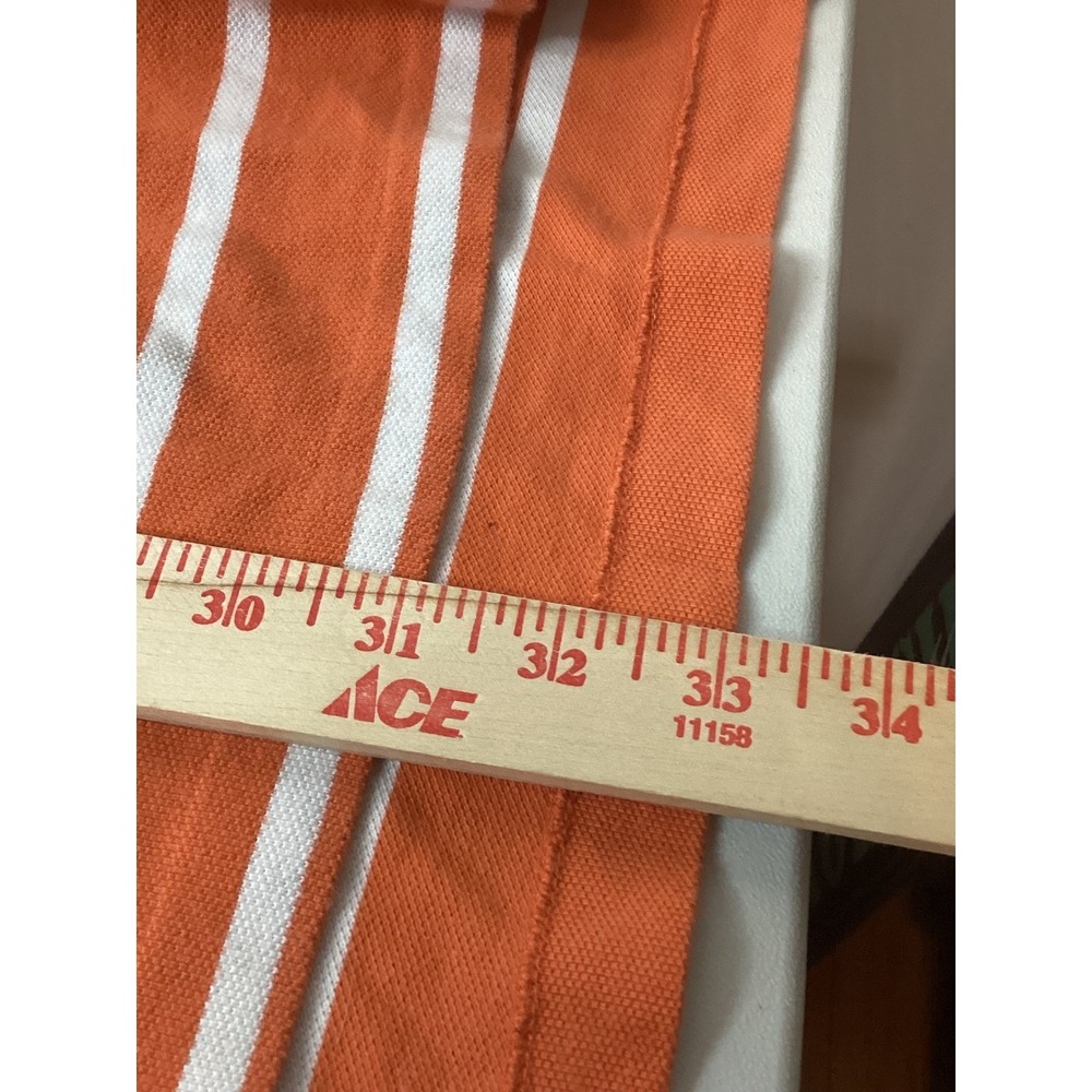 Polo‎ Ralph Lauren Mens Polo Shirt Orange White Striped Short Sleeve Casual Top - Picture 14 of 15